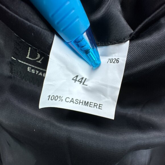 Jos A Bank‎ Sport Coat Jacket Mens 44L Black 100% Cashmere Blazer 2 Button - Picture 8 of 16